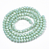 Electroplate Glass Beads Strands X-EGLA-A034-P4mm-B16-2