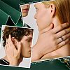 12Pcs 2 Colors 304 Stainless Steel Finger Ring RJEW-UN0001-18-6