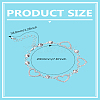 1Pc Alloy Crystal Rhinestone Heart Link Chain Anklets for Women AJEW-LP0007-44-2