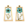304 Stainless Steel Epoxy Resin Pendants X-STAS-T072-29-2