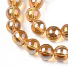 Electroplate Transparent Glass Beads Strands GLAA-T032-T8mm-AB08-2
