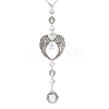 Glass Round Hanging Suncatchers HJEW-JM04608-2
