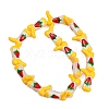 Boot Baking Paint Glass Enamel  Beads LAMP-C020-02C-1
