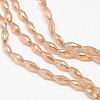 Electroplate Crystal Glass Rice Beads Strands EGLA-F042-A02-2