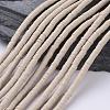 Flat Round Handmade Polymer Clay Bead Spacers X-CLAY-R067-4.0mm-02-1