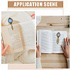 5Pcs Round Natural Rose Quartz & Blue Spot Jasper & Dyed White Jade & Dyed Agate & Opalite Bookmarks AJEW-CA00018-7