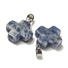 Natural & Synthetic Mixed Gemstone Pendants G-Z067-06P-01-4