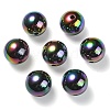 UV Plating Rainbow Iridescent Acrylic Beads PACR-E001-04B-2