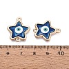 Alloy Enamel Blue Evil Eye Links Connector Charms with Resin ENAM-N071-03B-G-3