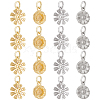 16Pcs 4 Styles Brass Charms KK-BC0010-05-1