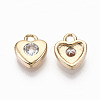 Brass Micro Pave Cubic Zirconia Charms KK-S359-046-RS-2