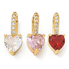 Brass Micro Pave Cubic Zirconia Pendants KK-U050-13G-01-1