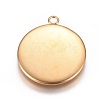 Ion Plating(IP) 304 Stainless Steel Pendant Cabochon Settings LS-STAS-G127-13-22mm-G-2