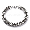 304 Stainless Steel Cuban Link Chain Bracelets X-STAS-A028-B064P-A-1