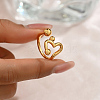 Unique European and American Brass Heart Hollow Ring for Women GK5497-1