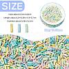 50G Baking Paint Glass Twisted Bugle Beads GLAA-SZ0002-06-2
