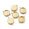 Ion Plating(IP) 304 Stainless Steel Cabochon Connector Settings STAS-I161-03E-G-1