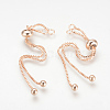 Brass Box Chain Slider Bracelet Making KK-Q675-05-1
