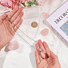 1Pc Natural Rose Quartz Faceted Pointed Bullet Shaped Perfume Bottle Pendant Necklaces NJEW-FH0001-38P-05-3