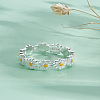 1Pc Brass Enamel Daisy Finger Ring for Women RJEW-LP0001-35-3