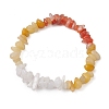 Natural Topaz Jade Chips Beaded Stretch Bracelets for Women BJEW-TA00557-03-2