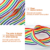 Fingerinspire Stripe Double Face Rainbow Ribbon OCOR-FG0001-06-3