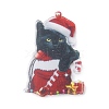 Christmas Cat Shape Acrylic Pendant Decoration HJEW-E007-01G-01-3