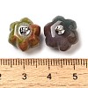 Natural & Synthetic Mixed Gemstone Pumpkin Charms with Platinum Tone Brass Bails G-C158-06P-3