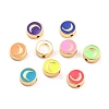 Brass Enamel Beads KK-D068-01G-RS-1