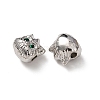Brass Micro Pave Cubic Zirconia Beads KK-C253-10P-2
