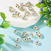 30Pcs 2 Colors Brass Rhinestone Spacer Beads RB-TA0001-29C-3