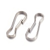 Tarnish Resistant 304 Stainless Steel Keychain Clasp Findings STAS-O105-02P-20mm-2