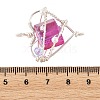 Electroplated Natural Quartz Copper Wire Wrapped Pendants PALLOY-TA00429-04-3
