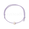 5Pcs 5 Colors Light Gold Brass Moon Braided Bead Bracelets Set BJEW-JB09737-02S-3