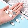 Tibetan Style Antique Silver Alloy Flat Oval Pendant Cabochon Settings LS-TIBEP-M022-36AS-4