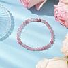 4.5mm Dyed Natural Green Jade Round Beaded Stretch Bracelets for Women BJEW-JB10844-01-2