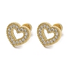 304 Stainless Steel with Rhinestone Stud Earrings for Women EJEW-G364-04G-1