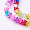 Crackle Glass Beads Strands GGM002-2