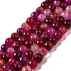 Natural Striped Agate/Banded Agate Beads Strands G-A246-8mm-13-2