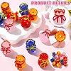 12Pcs 4 Colors Imitation Jade Glass Beads GLAA-CJ0002-97-3