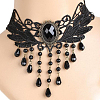 Gothic Style Resin Tassel Lace Chain Necklaces WG2E9D0-01-1