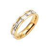 304 Stainless Steel with Crystal Rhinestone Finger Rings FS-WGF5DC4-11-1