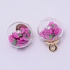 Transparent Glass Globe Pendants GLAA-TAC0003-03A-2