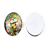 Glass Oval Flatback Cabochons for DIY Projects GGLA-WH0001-16-5