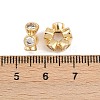 Brass Micro Pave Cubic Zirconia Beads KK-B157-19G-3