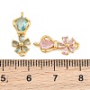 Brass Pave Cubic Zirconia Connector Charms CU-CBA8183-08G-3