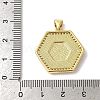 Brass Micro Pave Clear Cubic Zirconia Pendants KK-K385-033G-4