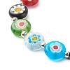 Handmade Millefiori Lampwork Beads Stretch Bracelet for Teen Girl Women Gift BJEW-JB06847-01-4