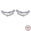 Cubic Zirconia Constellation Stud Earrings EJEW-P231-90P-05-1