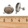 Tarnish Resistant 201 Stainless Steel Stud Earrings Findings STAS-K279-01D-P-3